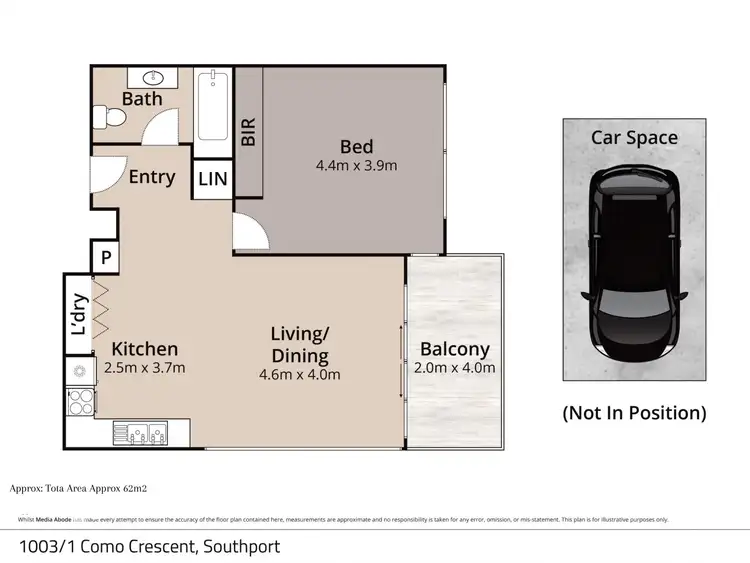 Floorplan of Homely unit listing, 1003/1 Como Crescent, Southport QLD 4215