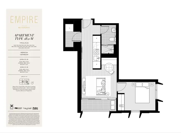 Floorplan of Homely apartment listing, 1904/81 a'beckett street, Melbourne VIC 3000