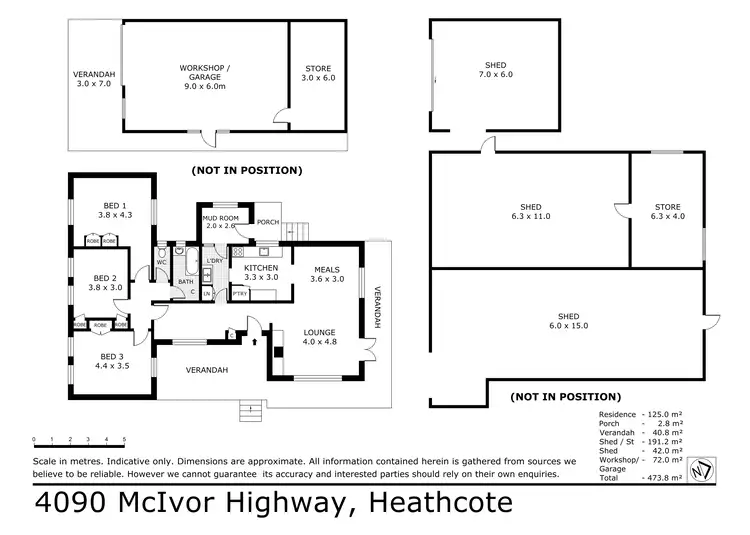 Floorplan of Homely rural property listing, 4090 McIvor Highway, Heathcote VIC 3523