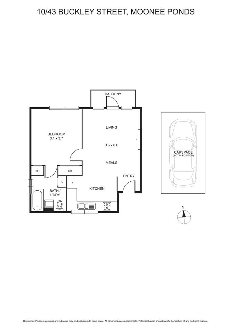 Floorplan of Homely apartment listing, 10/43 Buckley Street, Moonee Ponds VIC 3039