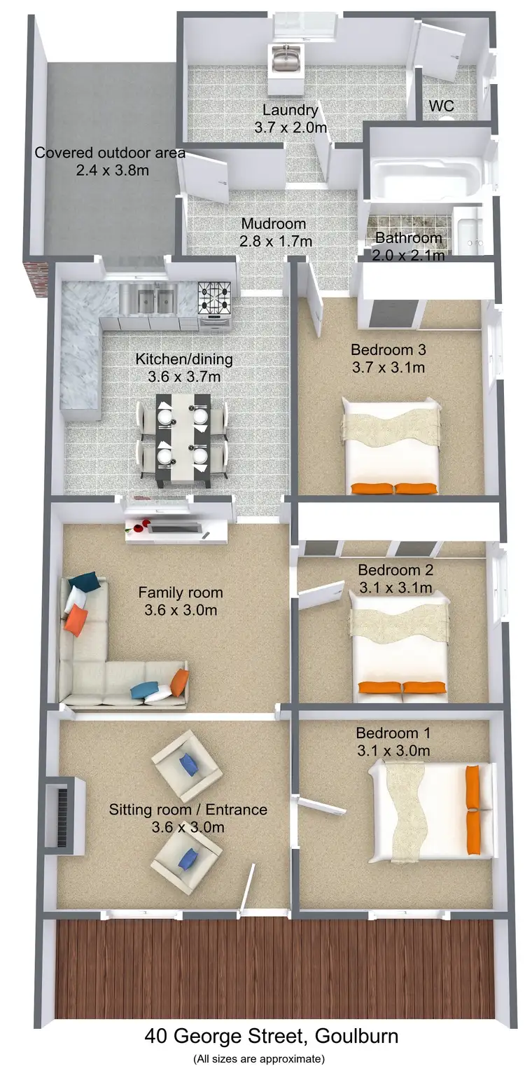 Floorplan of Homely house listing, 40 George Street, Goulburn NSW 2580