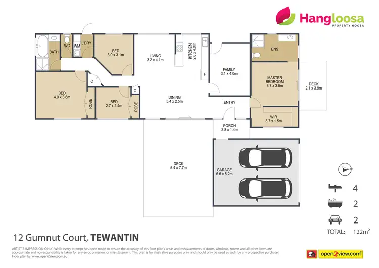 Floorplan of Homely house listing, 12 Gumnut Court, Tewantin QLD 4565