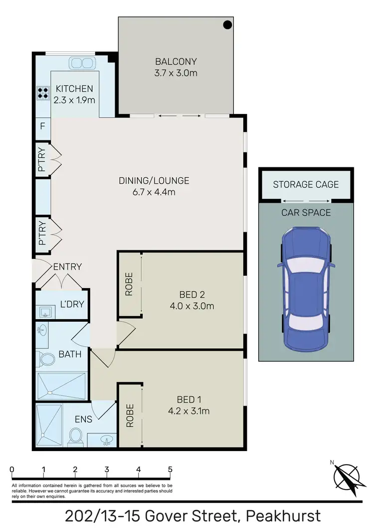 Floorplan of Homely unit listing, 202/13-15 Gover Street, Peakhurst NSW 2210