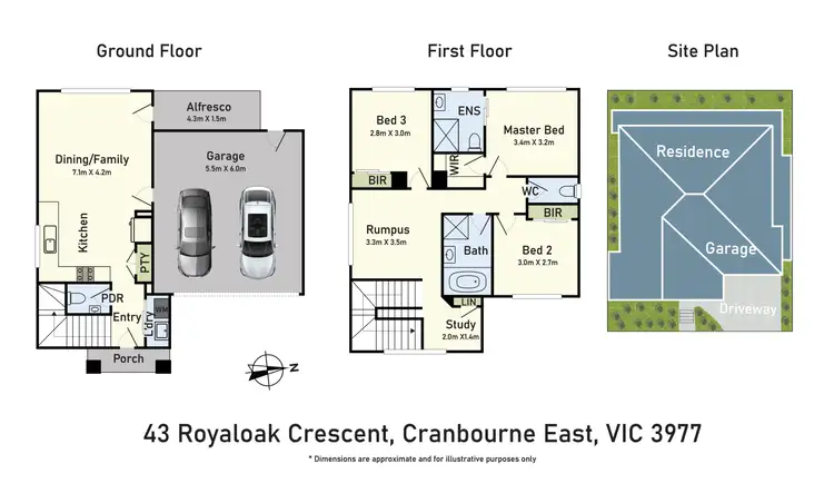 Floorplan of Homely house listing, 43 Royaloak Crescent, Cranbourne East VIC 3977