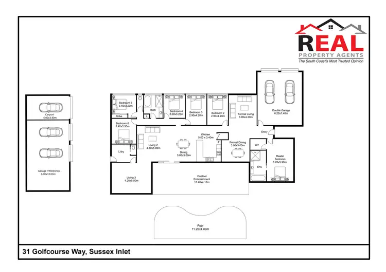 Floorplan of Homely house listing, 31 Golfcourse Way, Sussex Inlet NSW 2540