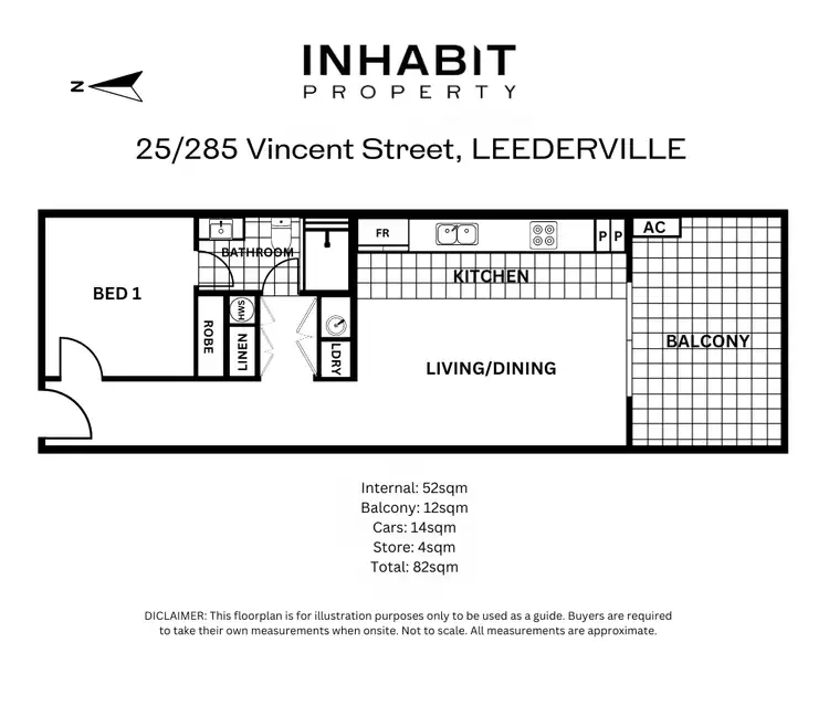 Floorplan of Homely apartment listing, 25/285 Vincent Street, Leederville WA 6007