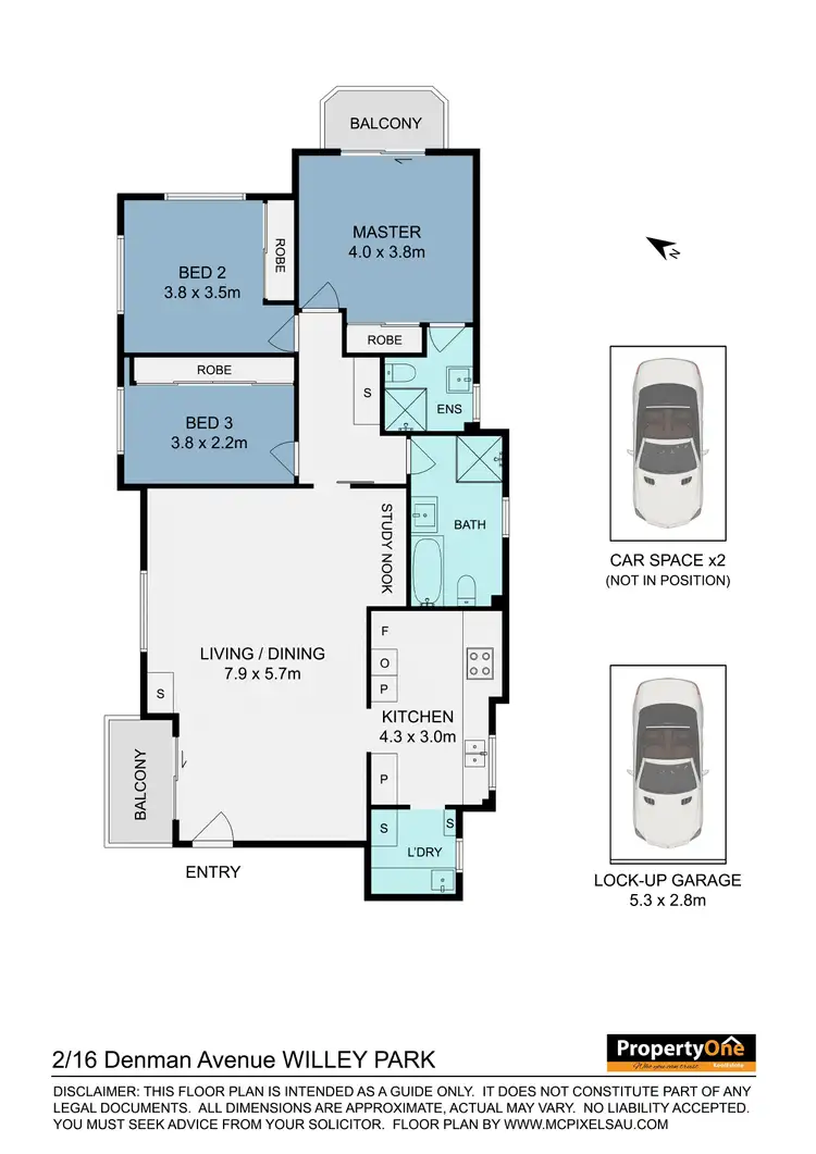 Floorplan of Homely apartment listing, 2/16 Denman Avenue, Wiley Park NSW 2195