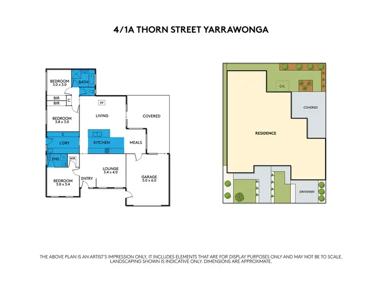 Floorplan of Homely townhouse listing, 4/1a Thorn Street, Yarrawonga VIC 3730
