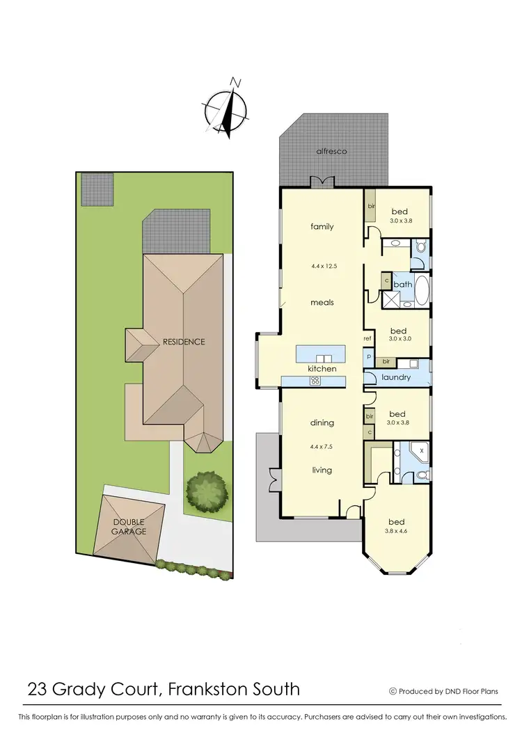 Floorplan of Homely house listing, 23 Grady Court, Frankston South VIC 3199