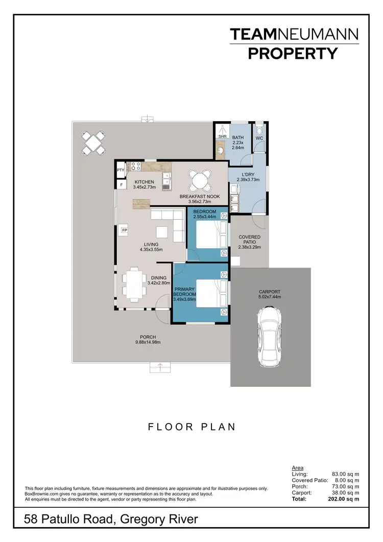 Floorplan of Homely house listing, 58 Patullo Road, Gregory River QLD 4800
