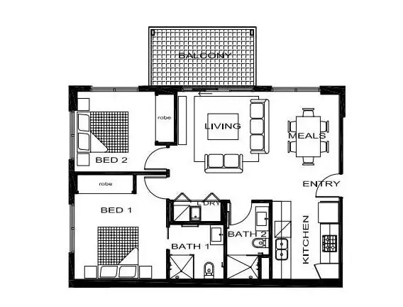 Floorplan of Homely apartment listing, 302/5 Sandbelt Close, Heatherton VIC 3202