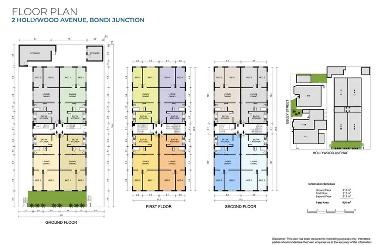 Floorplan of Homely block of units listing, 2 Hollywood Avenue, Bondi Junction NSW 2022