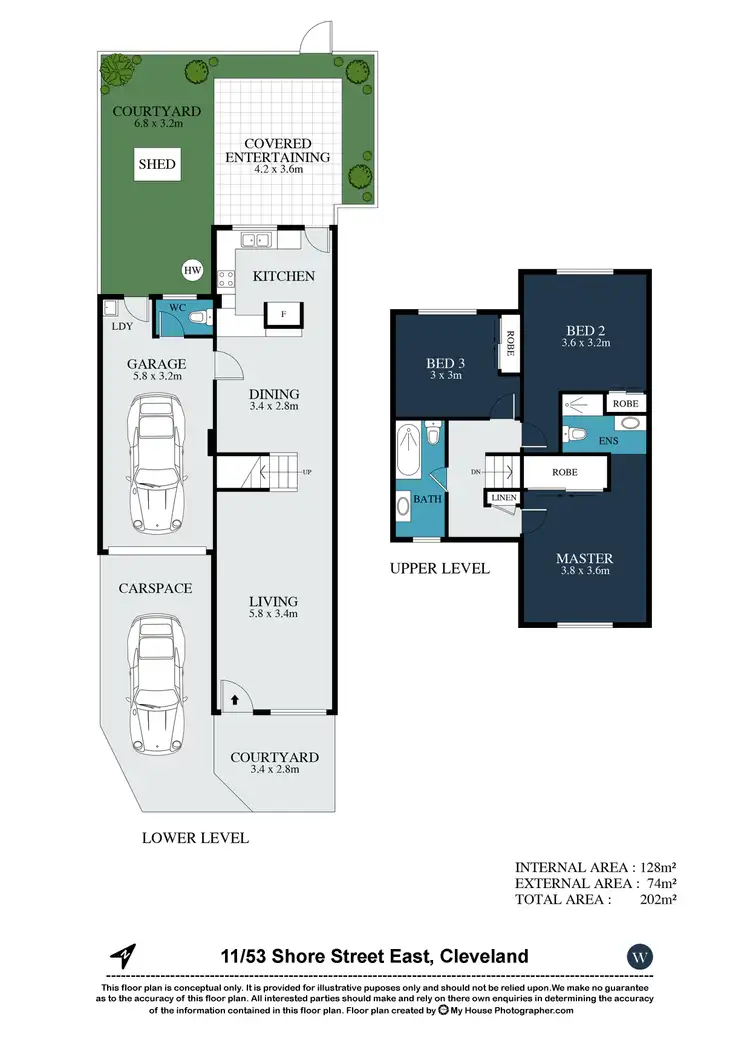 Floorplan of Homely townhouse listing, 11/53 Shore Street, Cleveland QLD 4163