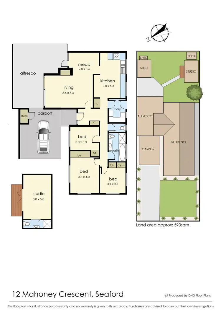 Floorplan of Homely house listing, 12 Mahoney Crescent, Seaford VIC 3198