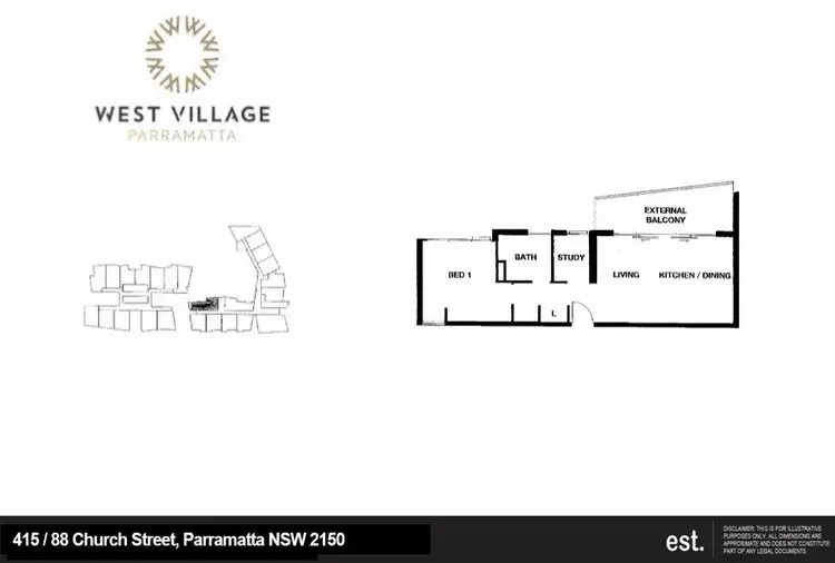 Floorplan of Homely apartment listing, 415/88 Church Street, Parramatta NSW 2150