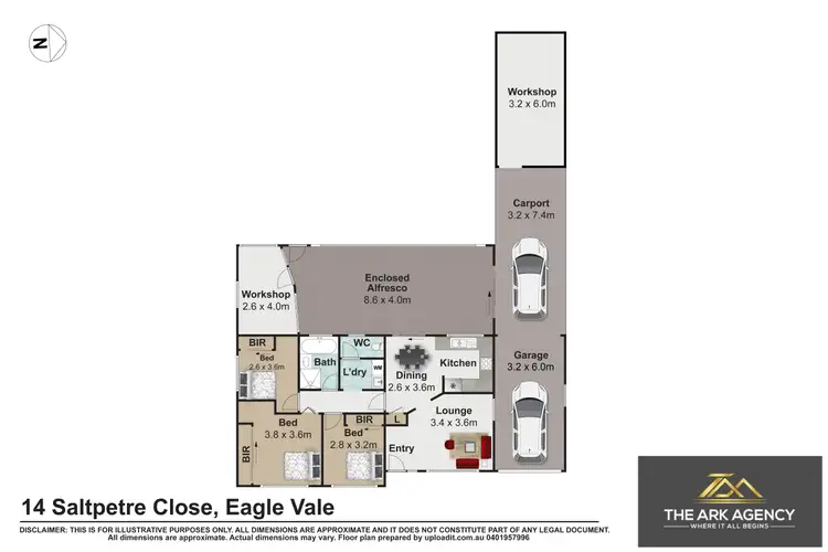 Floorplan of Homely house listing, 14 Saltpetre Close, Eagle Vale NSW 2558