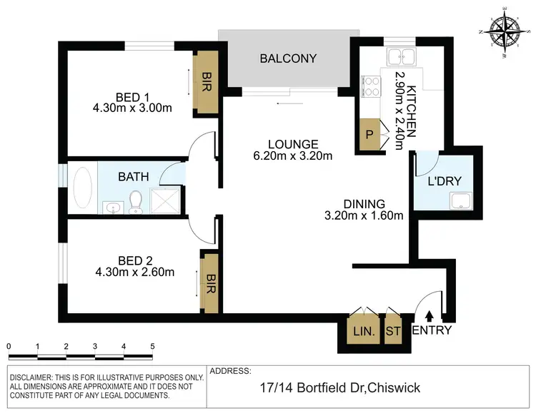 Floorplan of Homely apartment listing, 17/14 Bortfield Drive, Chiswick NSW 2046