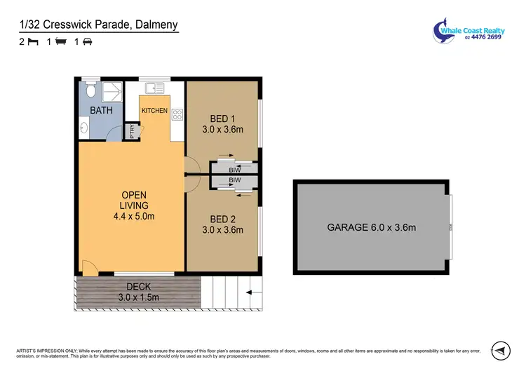 Floorplan of Homely unit listing, 1/32 Cresswick Pde, Dalmeny NSW 2546