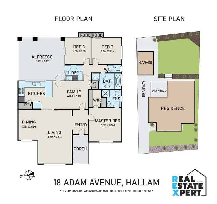 Floorplan of Homely house listing, 18 Adam Avenue, Hallam VIC 3803