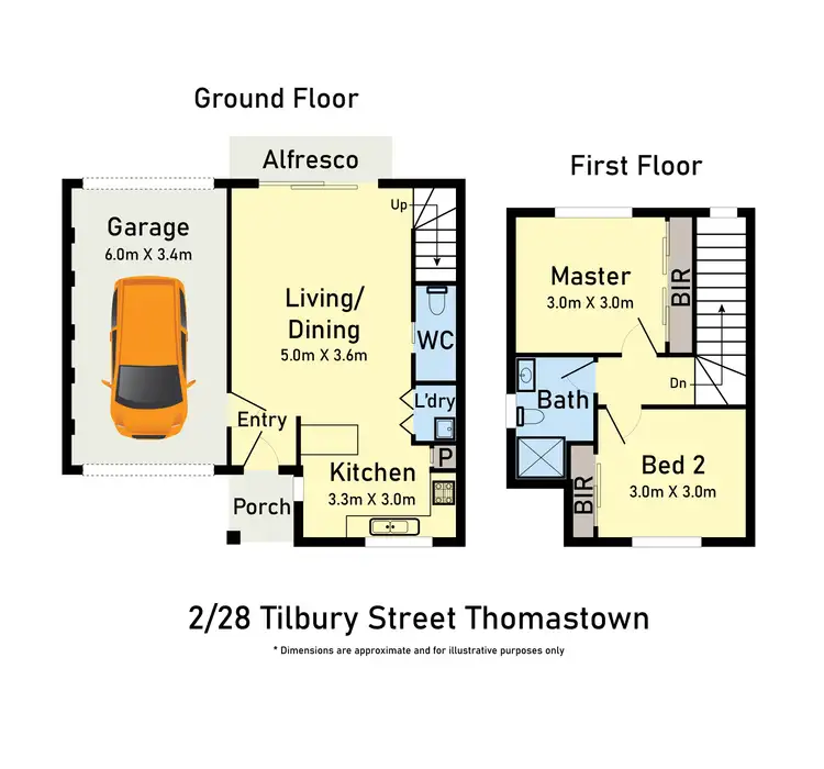 Floorplan of Homely townhouse listing, 2/28 Tilbury Street, Thomastown VIC 3074