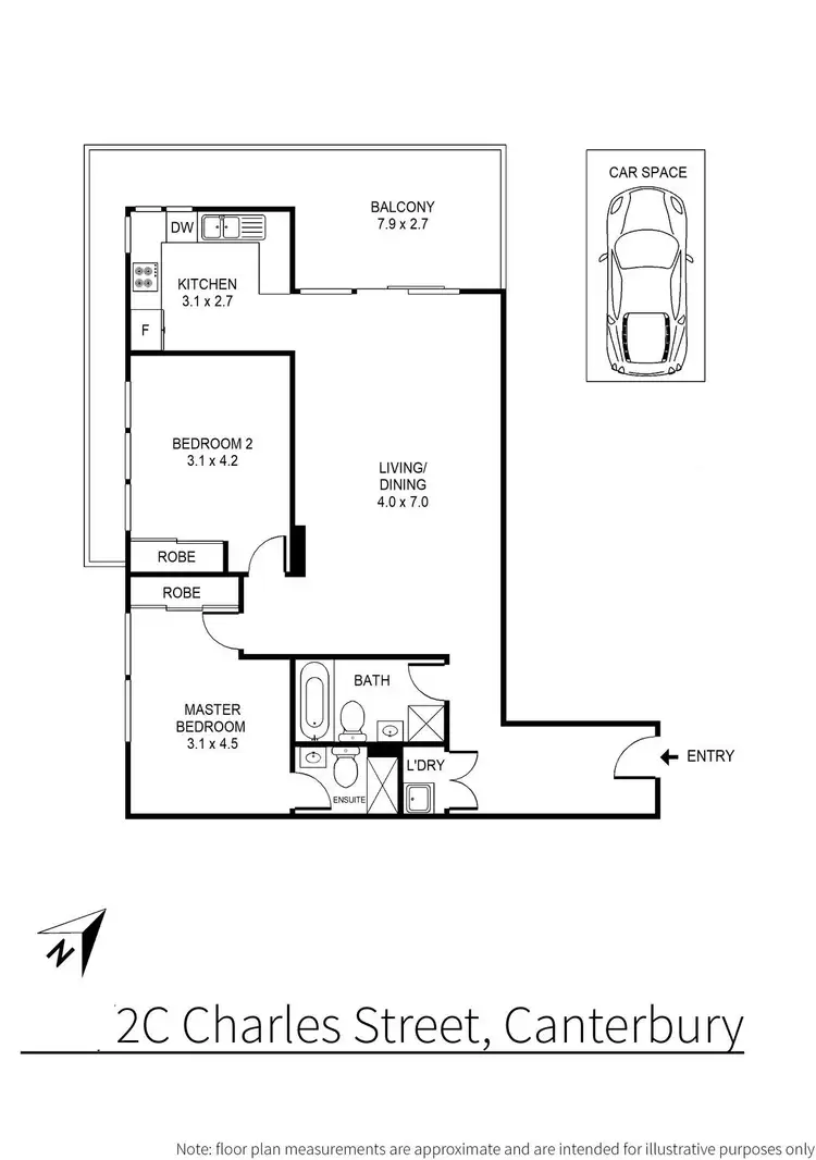 Floorplan of Homely apartment listing, 215/2C Charles St, Canterbury NSW 2193