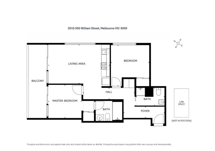 Floorplan of Homely apartment listing, 3313/350 William Street, Melbourne VIC 3000