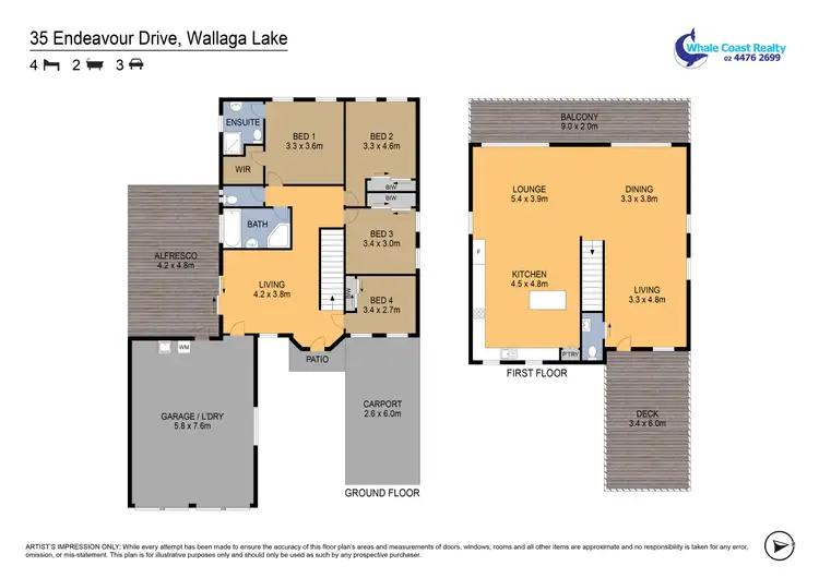 Floorplan of Homely house listing, 35 Endeavour Drive, Wallaga Lake NSW 2546
