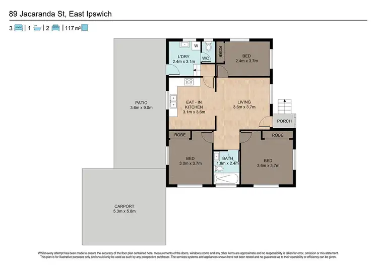 Floorplan of Homely house listing, 89 Jacaranda Street, East Ipswich QLD 4305