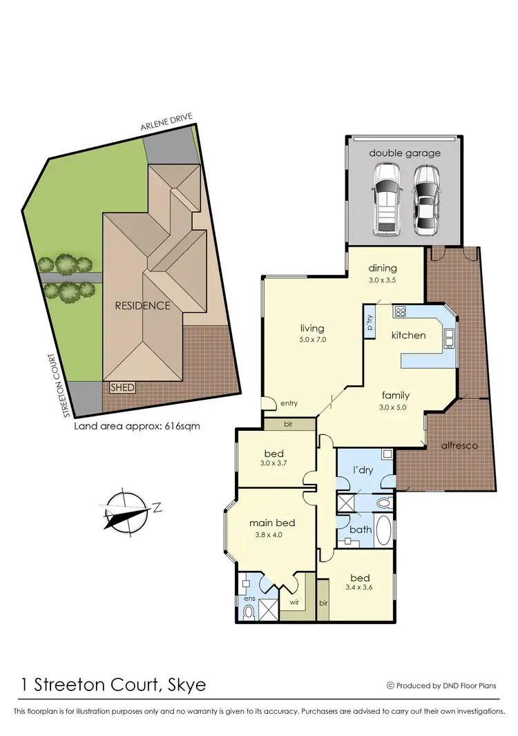 Floorplan of Homely house listing, 1 Streeton Court, Skye VIC 3977