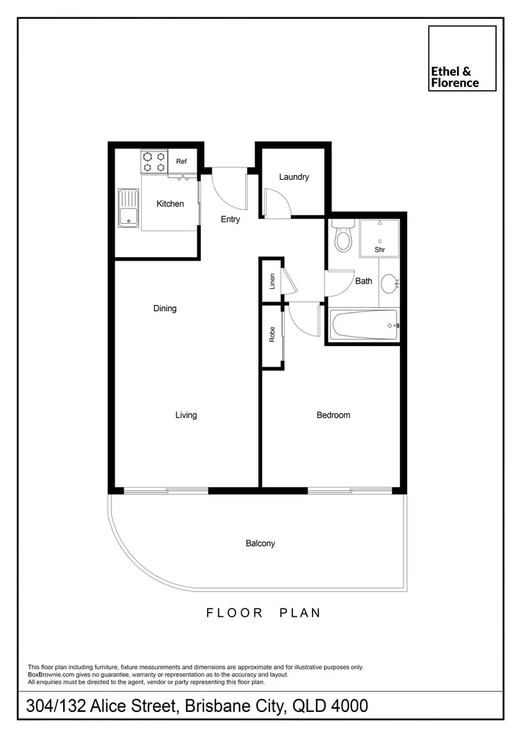 Floorplan of Homely apartment listing, 304/132 Alice Street, Brisbane City QLD 4000