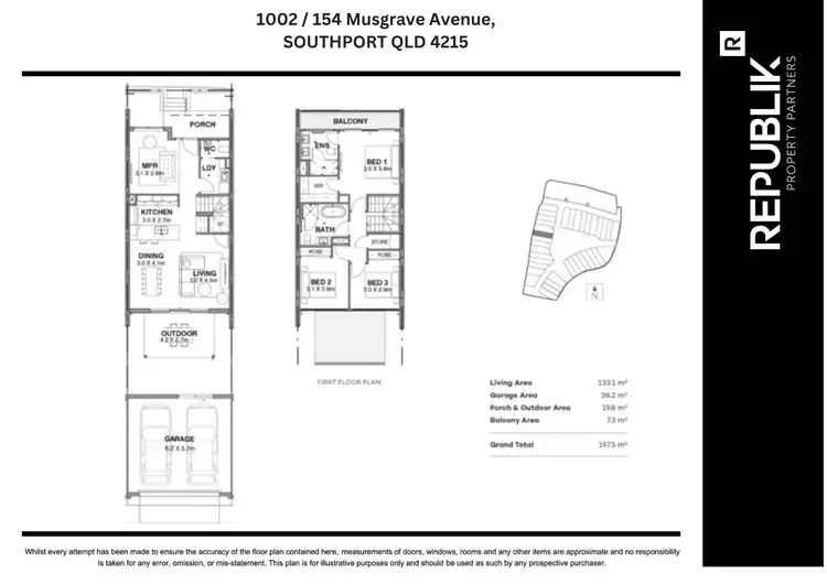 Floorplan of Homely townhouse listing, 1002/154 Musgrave Avenue, Southport QLD 4215