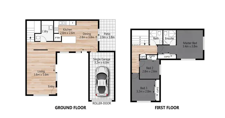 Floorplan of Homely townhouse listing, 42/61 Harburg Drive, Beenleigh QLD 4207