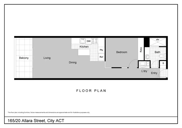 Floorplan of Homely apartment listing, 165/20 Allara Street, City ACT 2601