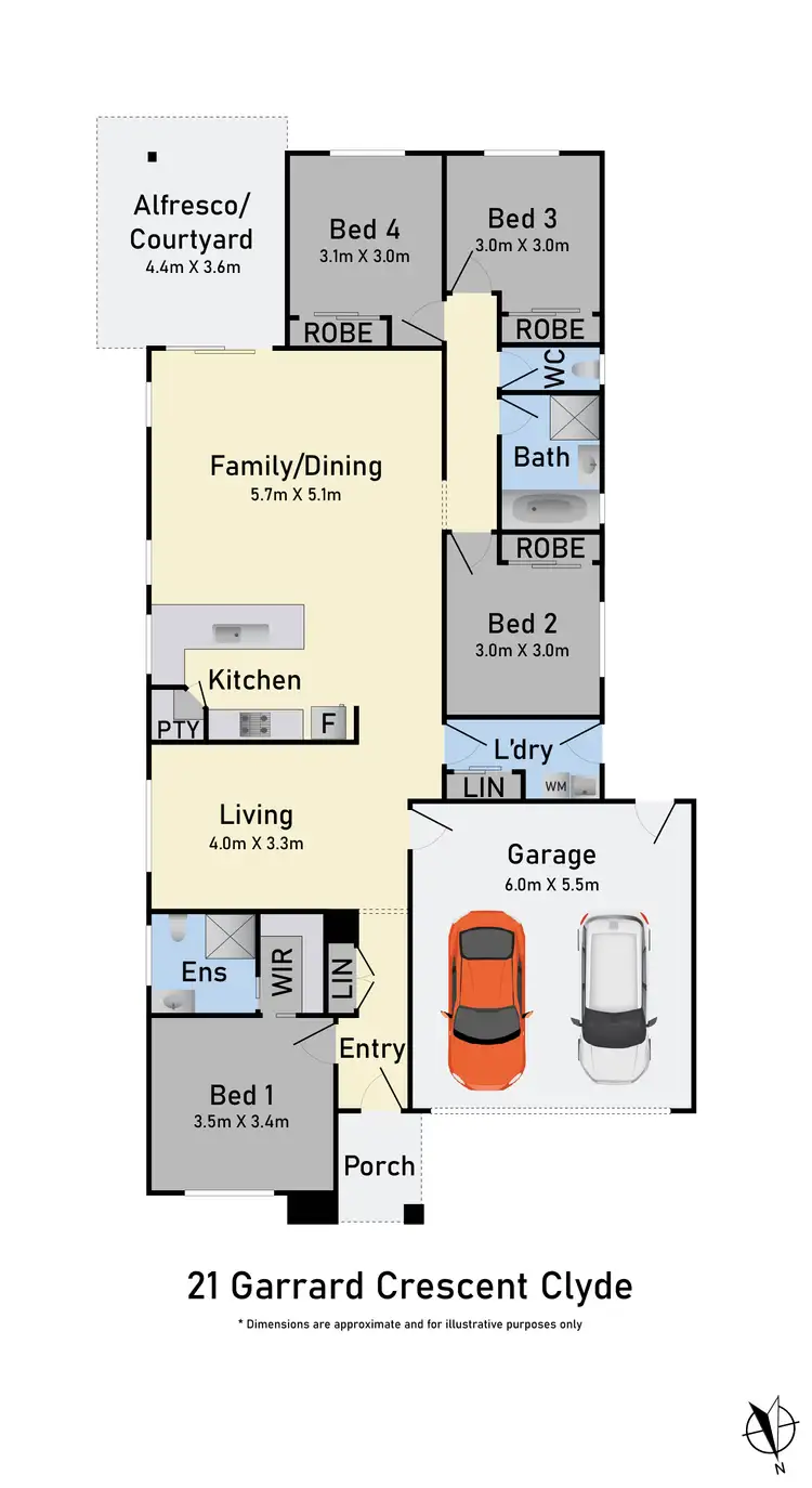 Floorplan of Homely house listing, 21 Garrard Crescent, Clyde VIC 3978