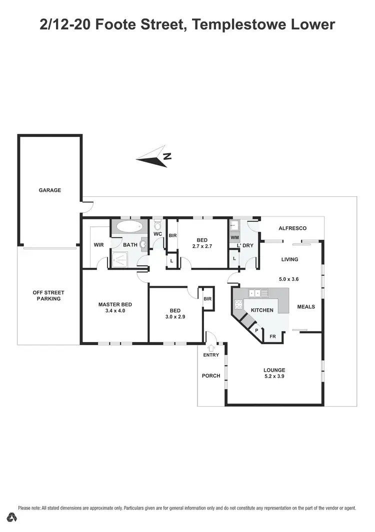Floorplan of Homely unit listing, 2/12-20 Foote Street, Templestowe Lower VIC 3107