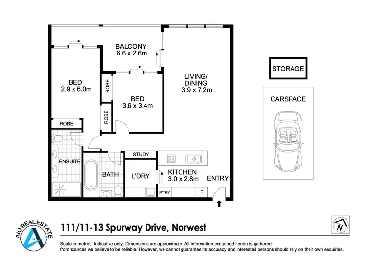 Floorplan of Homely apartment listing, 111/11-13 Spurway Drive, Norwest NSW 2153