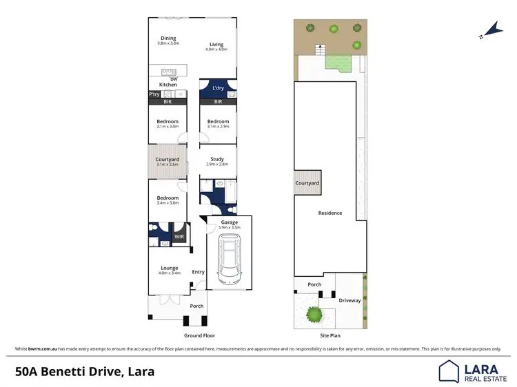 Floorplan of Homely house listing, 50A Benetti Drive, Lara VIC 3212