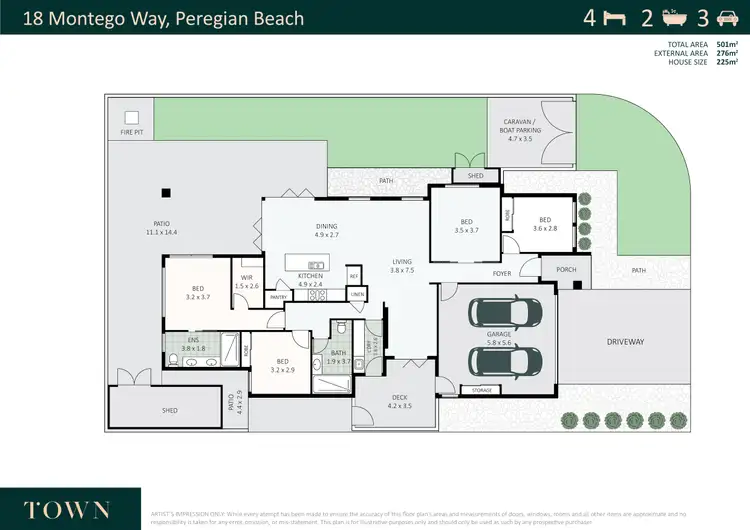 Floorplan of Homely house listing, 18 Montego Way, Peregian Beach QLD 4573