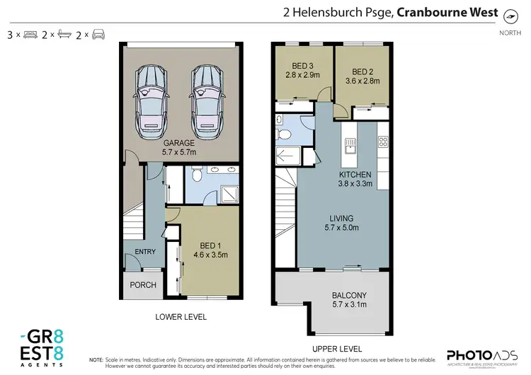 Floorplan of Homely townhouse listing, 2 Helensburch Passage, Cranbourne West VIC 3977