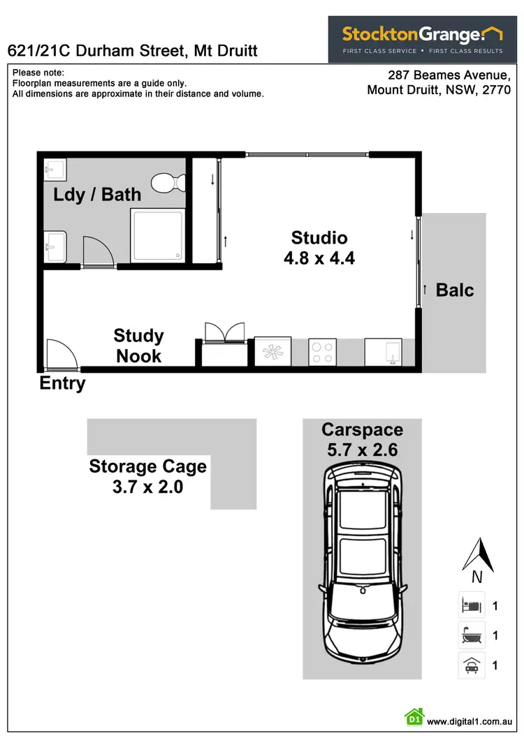 Floorplan of Homely apartment listing, 621/21c Durham Street, Mount Druitt NSW 2770