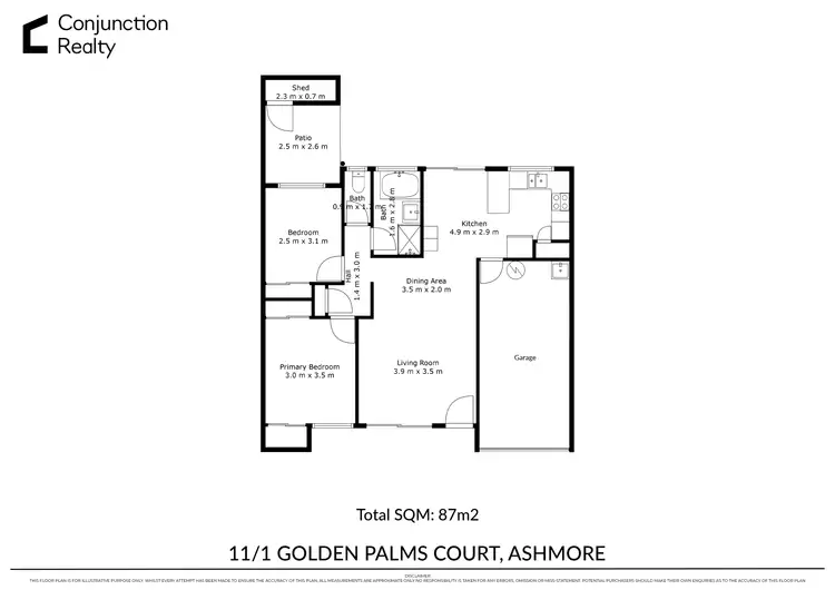 Floorplan of Homely townhouse listing, 11/1-21 Golden Palms Court, Ashmore QLD 4214