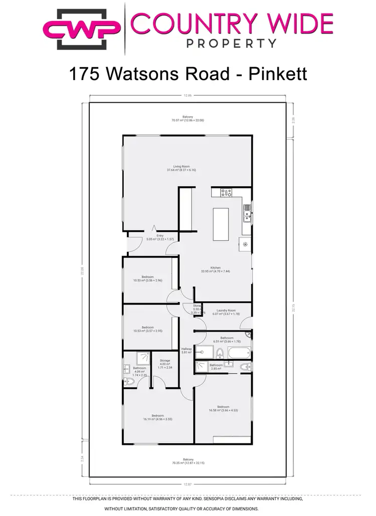 Floorplan of Homely rural property listing, 175 Watsons Road, Glen Innes NSW 2370