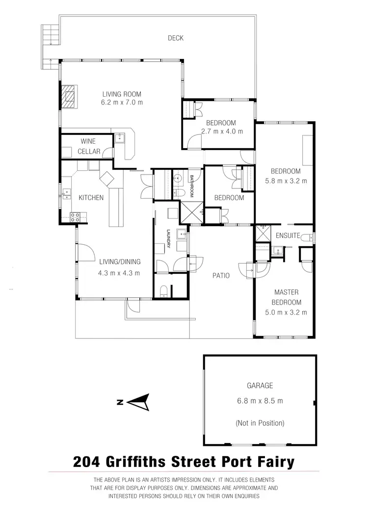 Floorplan of Homely house listing, 204 Griffiths Street, Port Fairy VIC 3284