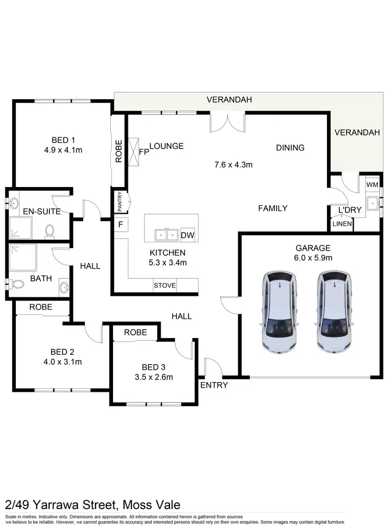 Floorplan of Homely house listing, 2/49 Yarrawa Street, Moss Vale NSW 2577