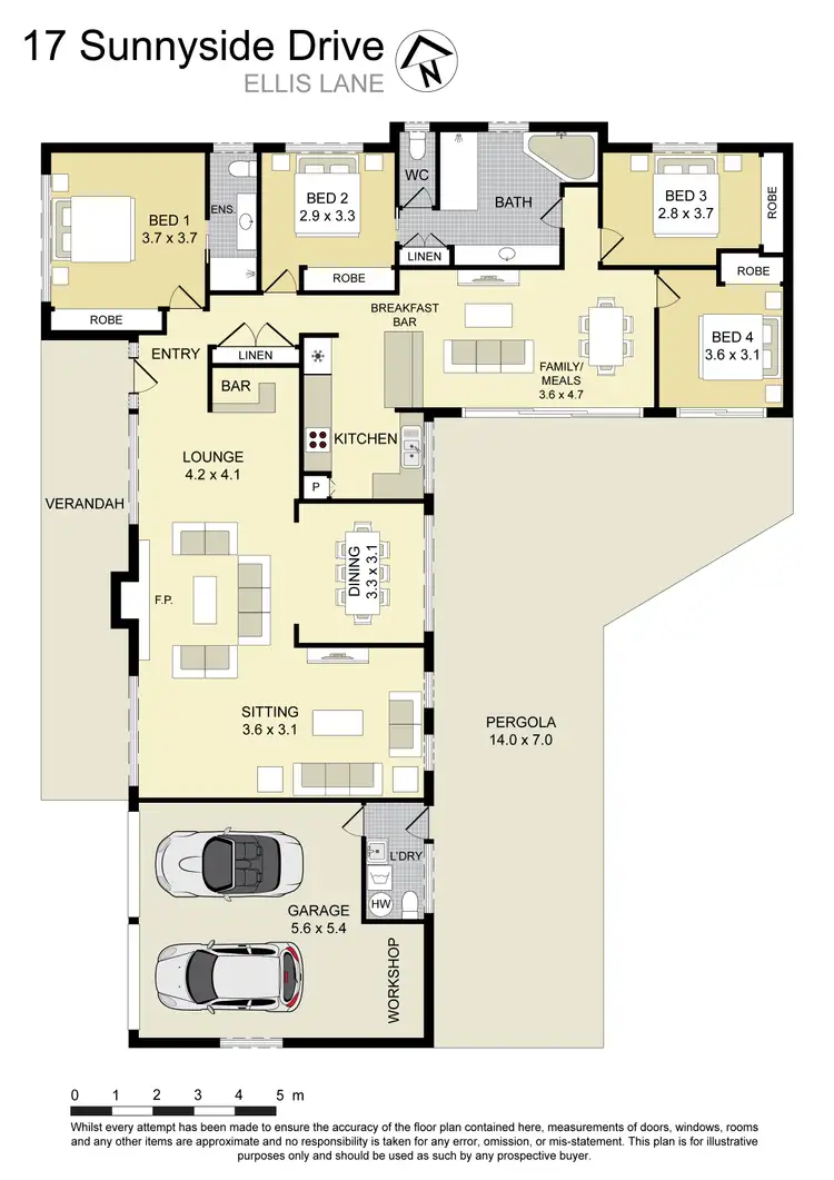 Floorplan of Homely house listing, 17 Sunnyside Drive, Ellis Lane NSW 2570