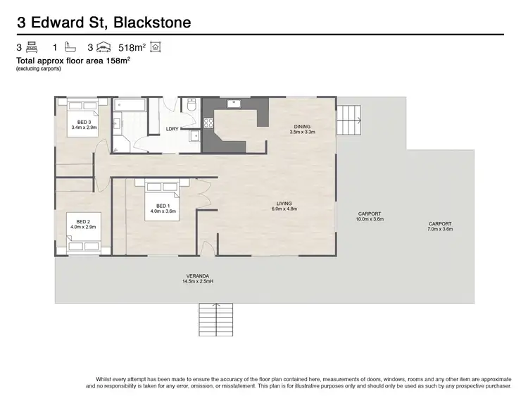 Floorplan of Homely house listing, 3 Edward Street, Blackstone QLD 4304