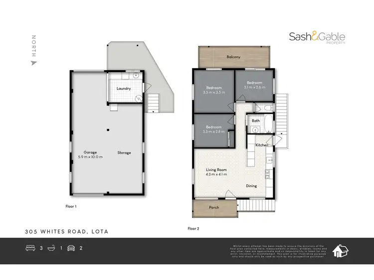 Floorplan of Homely house listing, 305 Whites Road, Lota QLD 4179