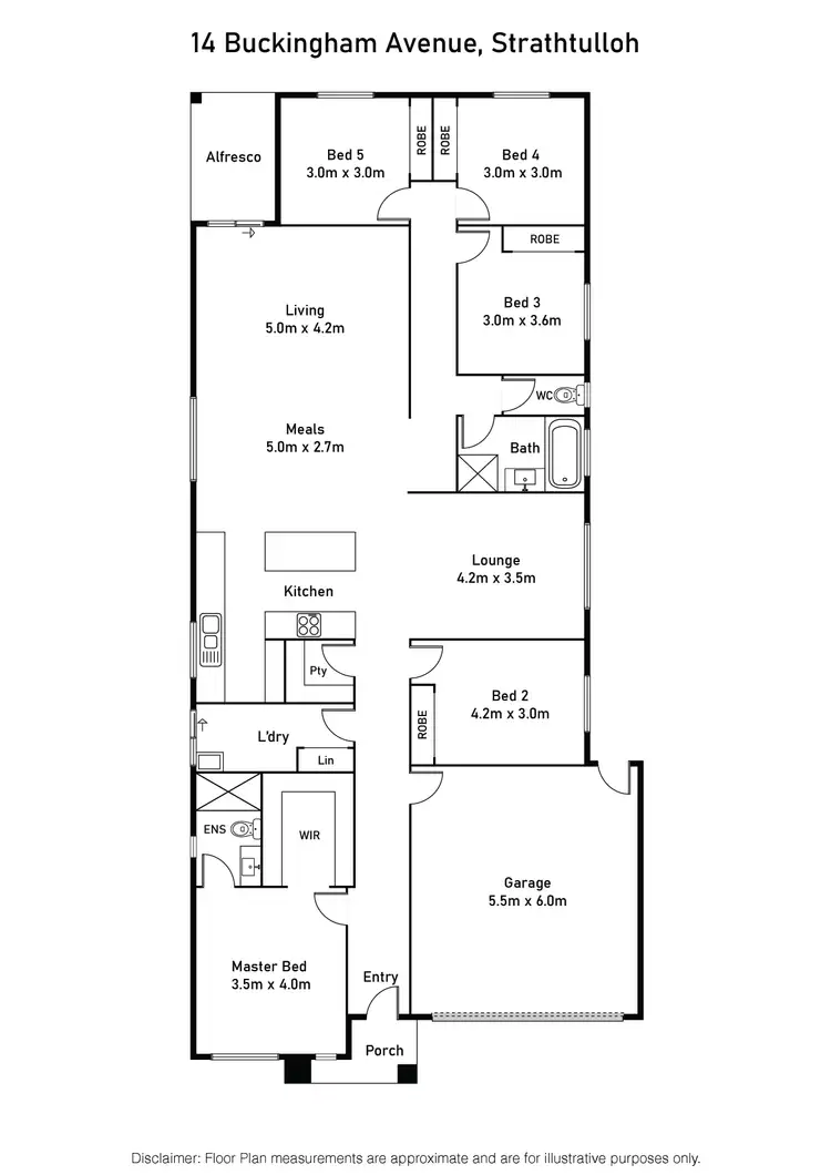 Floorplan of Homely house listing, 14 Buckingham Boulevard, Strathtulloh VIC 3338
