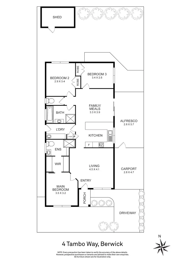 Floorplan of Homely house listing, 4 Tambo Way, Berwick VIC 3806