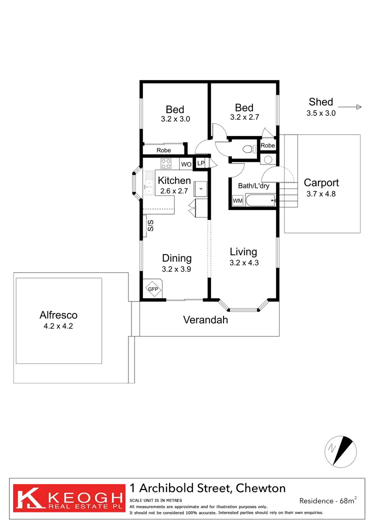 Floorplan of Homely house listing, 1 Archibold Street, Chewton VIC 3451